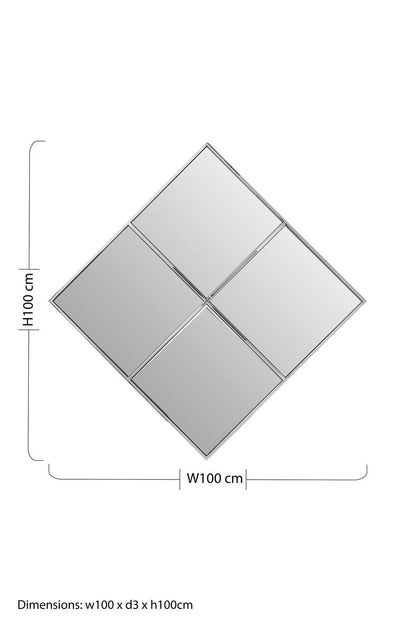 Reva Diamond Frame Wall Mirror