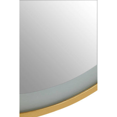 Avelino Illuminated Gold Round Mirror
