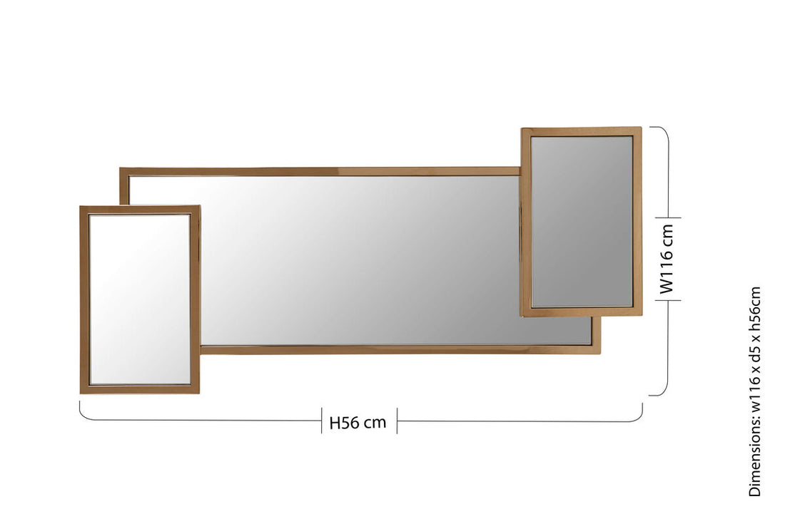 Oria Gold Frame Wall Mirror - Image 9