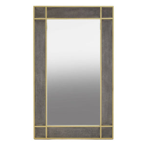 Grey Shagreen Effect Wall Mirror | Deskey