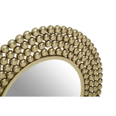 Templar Gold Finish Beaded Wall Mirror
