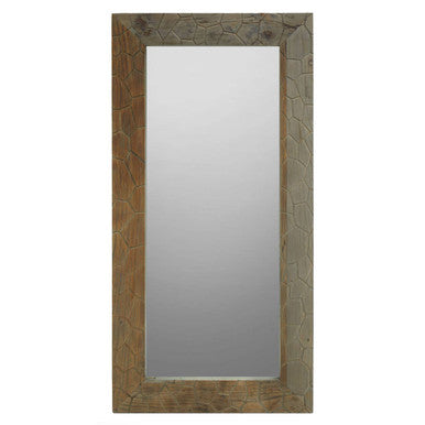 Malay Recycled Elm Wood Wall Mirror