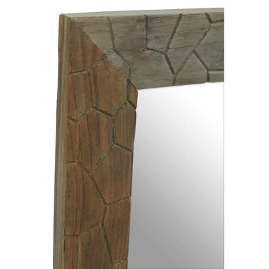 Malay Recycled Elm Wood Wall Mirror