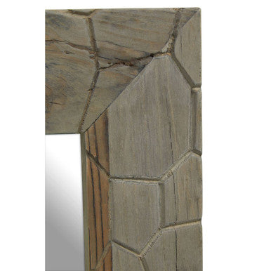 Malay Recycled Elm Wood Wall Mirror