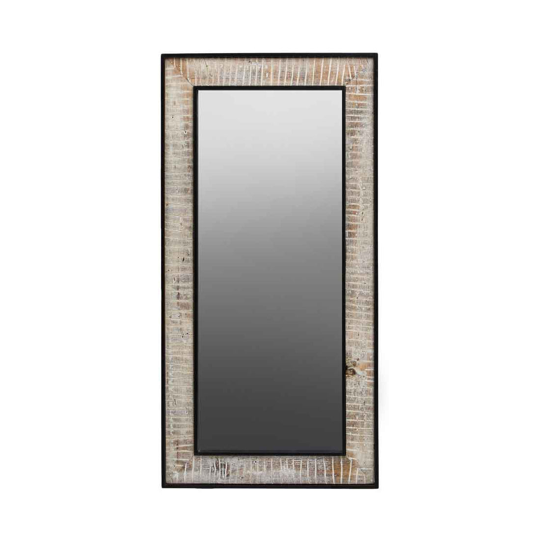 Luxor Recycled Wood Rectangular Wall Mirror