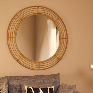 Antique Gold Round Wall Mirror | Trento