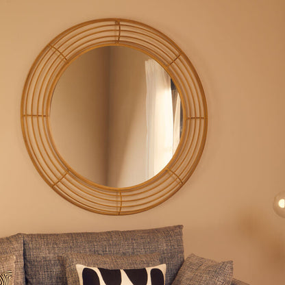 Antique Gold Round Wall Mirror | Trento