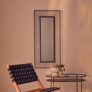 Trento Wall Mirror with Black Metal Frame