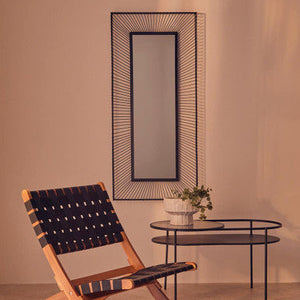 Trento Wall Mirror with Black Metal Frame