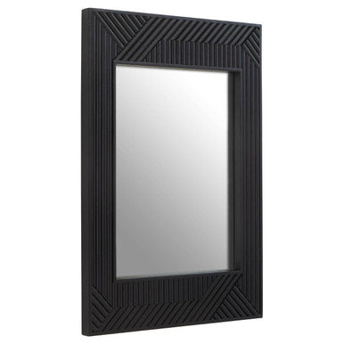 Jakara Black Finish Wooden Wall Mirror