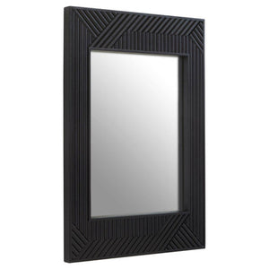 Jakara Black Finish Wooden Wall Mirror
