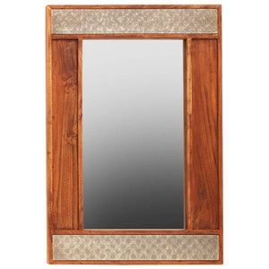 Acacia Wood Wall Mirror | Boho
