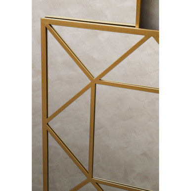 Descartes Gold Frame Wall Mirror - Image 6