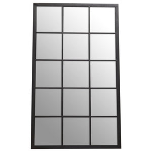 Descartes Black Large Grid Wall Mirror