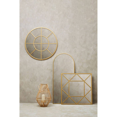Descartes Gold Finish Wall Mirror