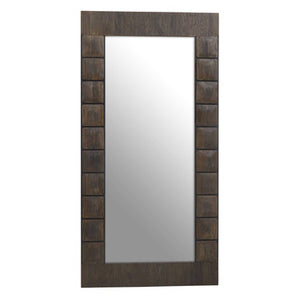 Lucca Recycled Dark Oak Wood Floor Mirror