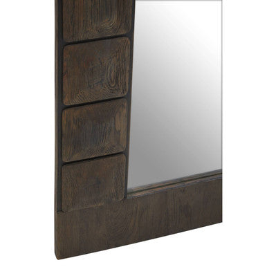 Lucca Recycled Dark Oak Wood Floor Mirror
