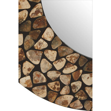 Palu Round Black Wall Mirror with Seashell Inlay - Image 6