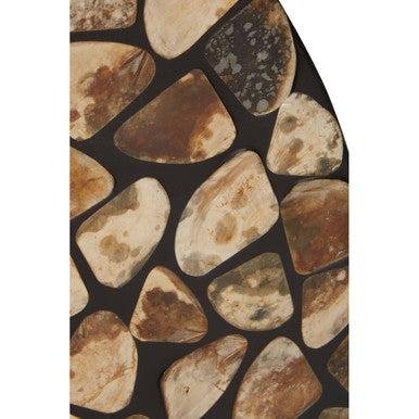 Palu Round Black Wall Mirror with Seashell Inlay - Image 7