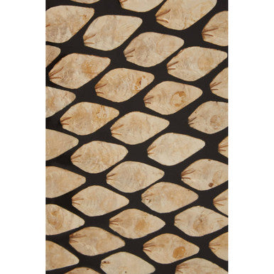 Palu Black And Gold Shell Wall Mirror