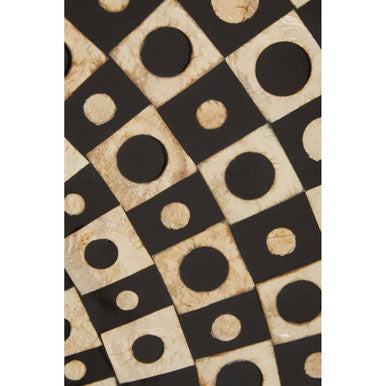 Palu Round Black Wall Mirror with Shell Inlay - Image 9