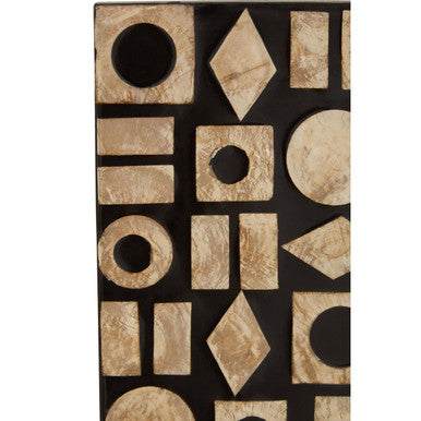 Palu Black Wall Mirror with Shell Inlay - Image 5