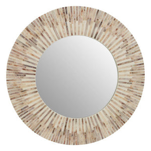 Palu Natural Shell Round Wall Mirror