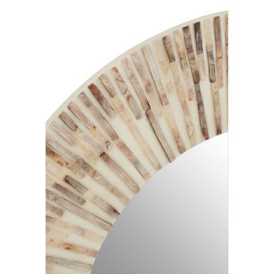 Palu Natural Shell Round Wall Mirror