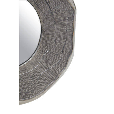 Silva Small Oak Effect Silver Wall Mirror