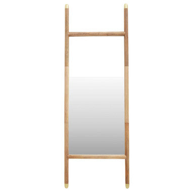 Nirav Natural Mango Wood Frame Floor Mirror