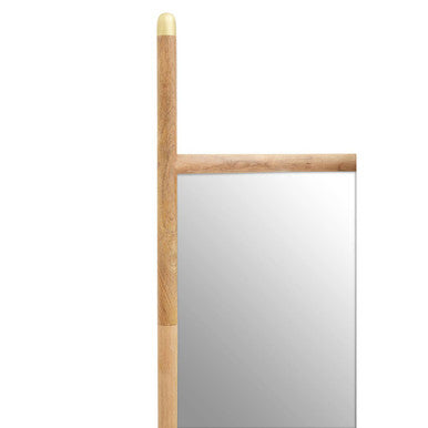 Nirav Natural Mango Wood Frame Floor Mirror - Image 4
