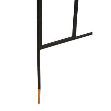 Nirav Black Floor Mirror with Coat Rack - Image 5