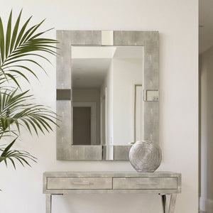 Grey Shagreen Effect Wall Mirror | Cardona