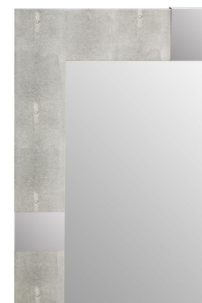 Cardona Grey Shagreen Effect Wall Mirror