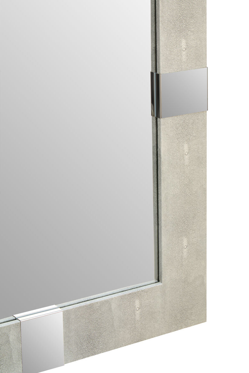 Cardona Grey Shagreen Effect Wall Mirror