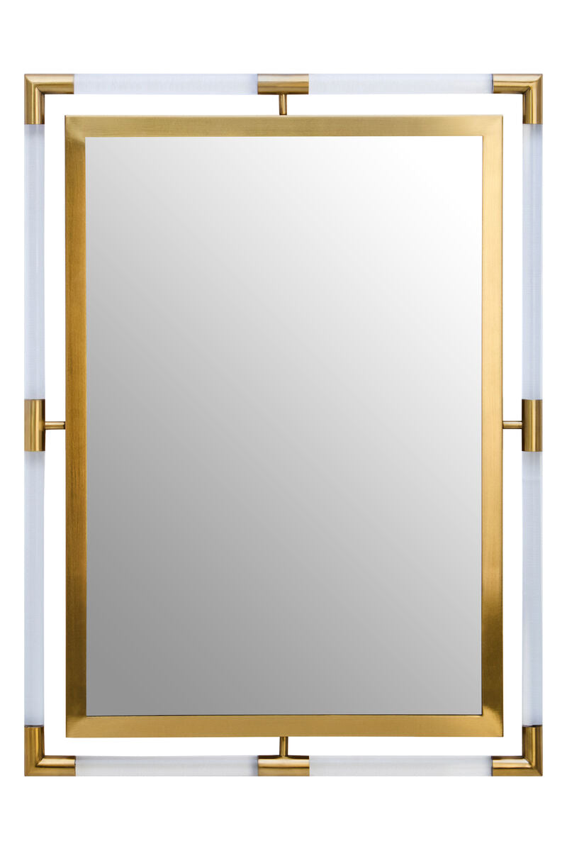 Cardona Wall Mirror with Clear and Matt Gold Frame