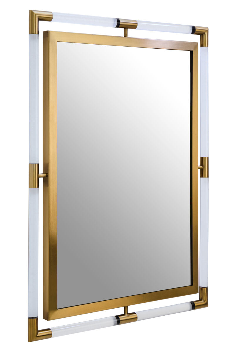 Cardona Wall Mirror with Clear and Matt Gold Frame