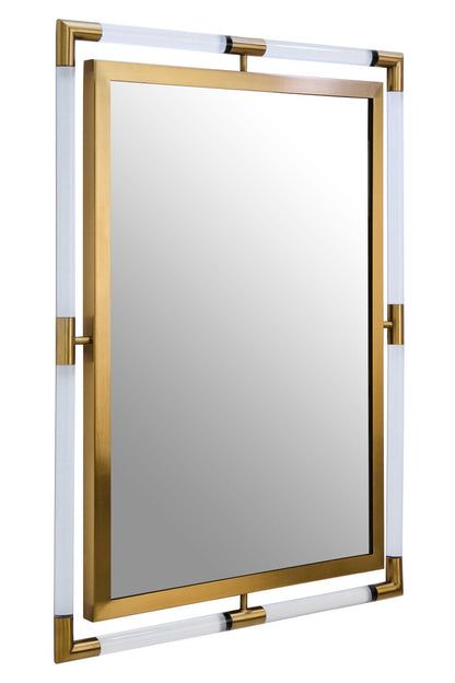 Cardona Wall Mirror with Clear and Matt Gold Frame