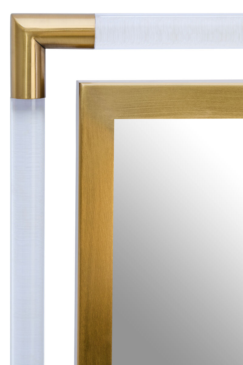 Cardona Wall Mirror with Clear and Matt Gold Frame