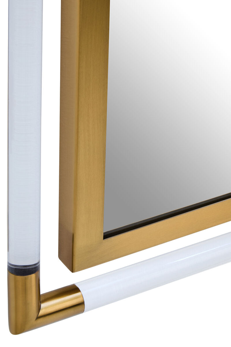 Cardona Wall Mirror with Clear and Matt Gold Frame