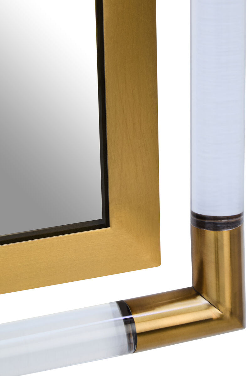Cardona Wall Mirror with Clear and Matt Gold Frame