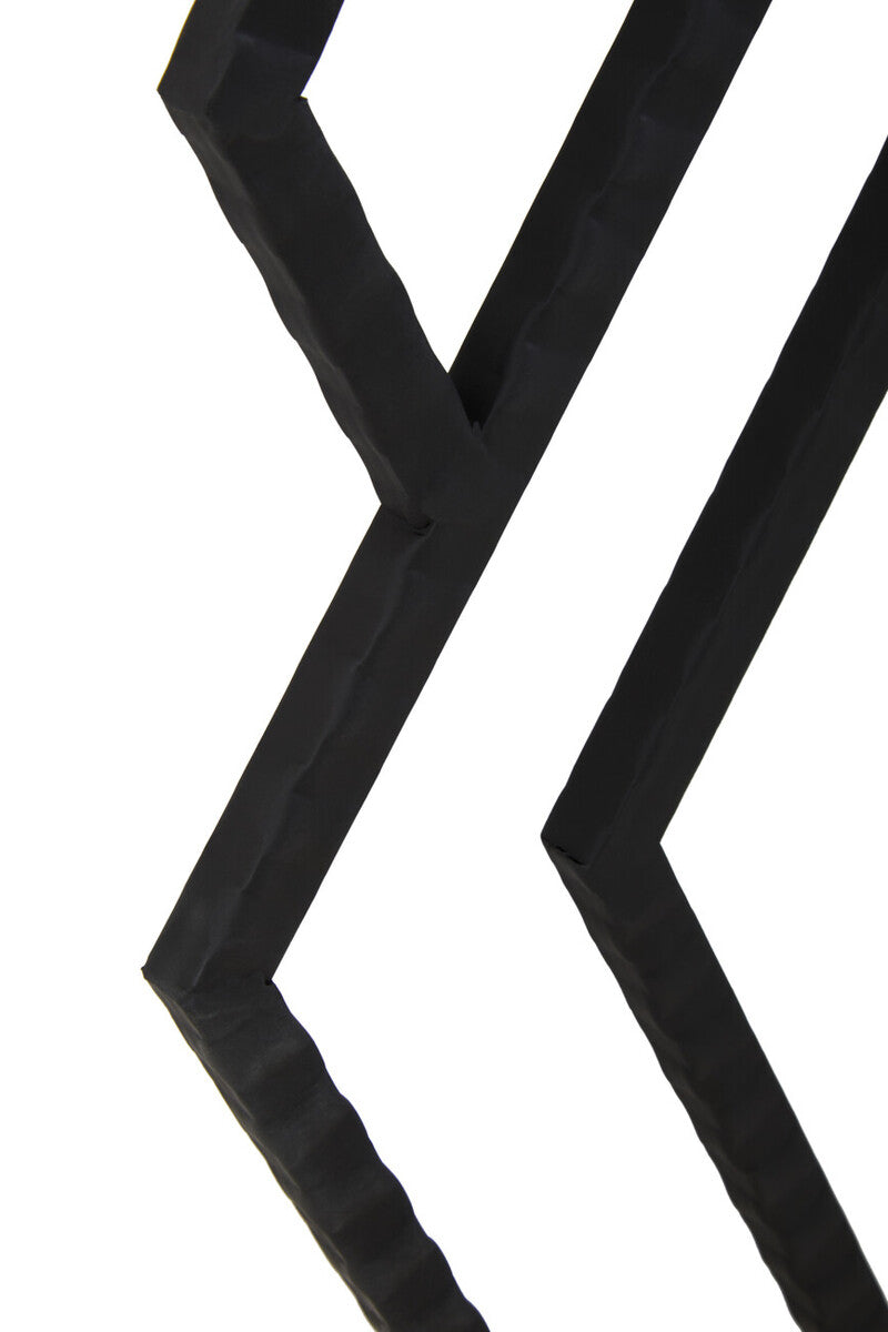 Beauly Black Finish Hexagonal Wall Mirror