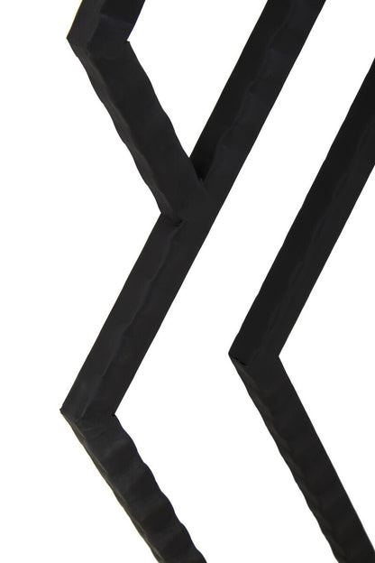 Beauly Black Finish Hexagonal Wall Mirror