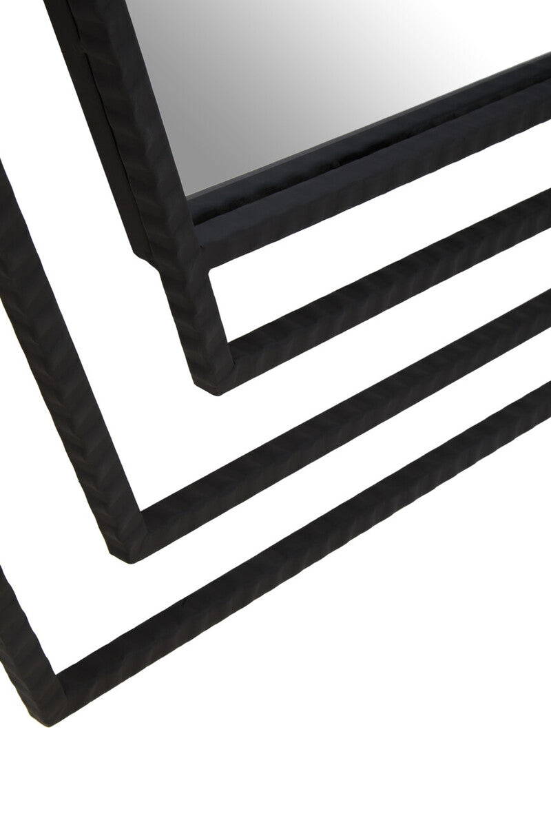 Beauly Black Finish Hexagonal Wall Mirror - Image 5
