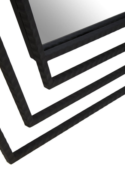 Beauly Black Finish Hexagonal Wall Mirror