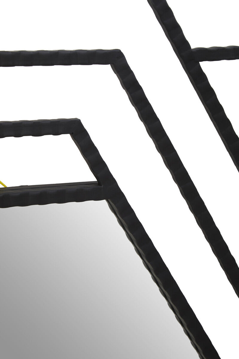 Beauly Black Finish Hexagonal Wall Mirror - Image 6