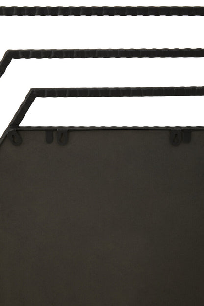 Beauly Black Finish Hexagonal Wall Mirror