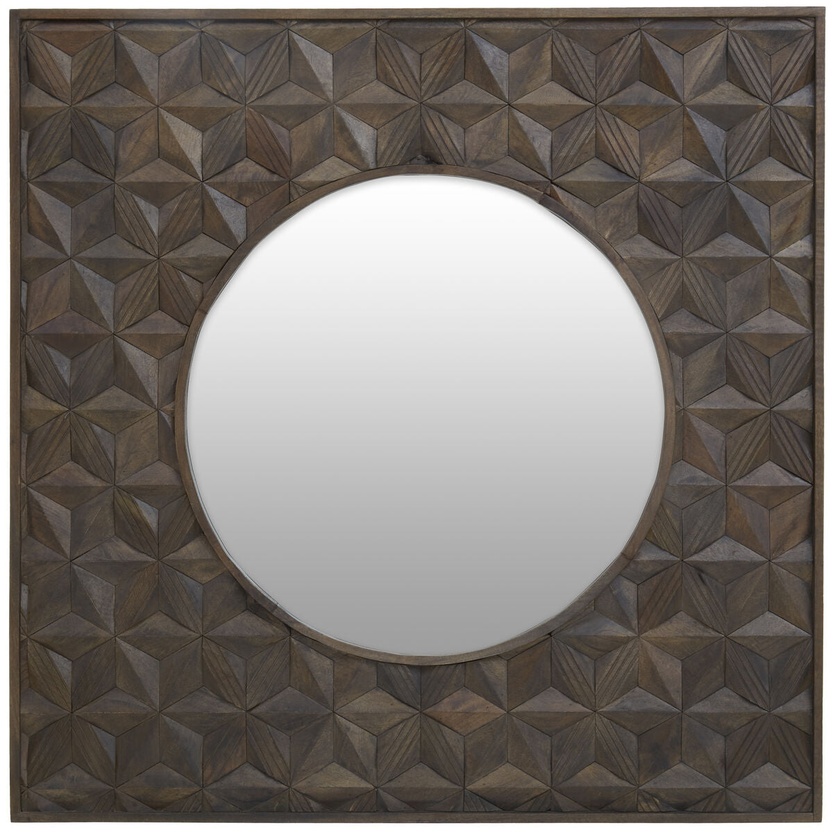 Solana Grey Wash Mango Wood Wall Mirror
