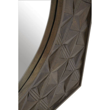 Solana Brown Mango Wood Wall Mirror