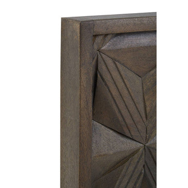 Solana Brown Mango Wood Wall Mirror